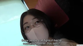 Thick-thighed Asian cutie gets raw dogged by her dude's wet dream