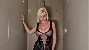 I will ravage you with my slick skin beneath the stream, fondle my dripping slit and jugs I will ravage you with my slick skin beneath the stream, fondle my dripping slit and jugs
