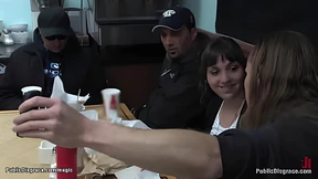 Sultry siren gets ravaged on diner table