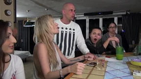 Double-teamed Euro babes spread wide awaiting brutal reversal screw