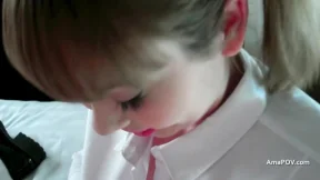 I'll get that cherry juice, and swallow all the cum in one go, yeah!