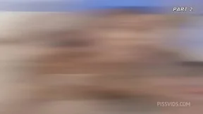 Two babes gangbang big cock&#x1F346;, rough sex, sloppy swallow, pissing contest, messy creampie