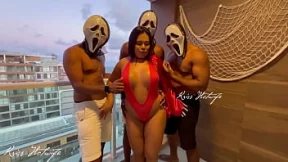 Kriss Hotwife's Devilish Delight: Tricked into Three-Some on Haunted Balcony Bangers Kriss Hotwife's Devilish Delight: Tricked into Three-Some on Haunted Balcony Bangers