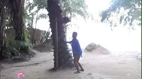 Coed beach romp with cum-covered crotches, Part 1