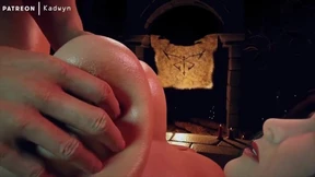 Ada Wong's gigantic booty gets pounded by Dr Salvador's chainsaw cock🌭 in a brutal creampie