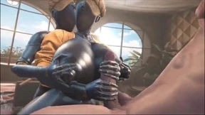 Two dudes going wild on you, their gigantic titties in play