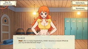 Treacherous buccaneers ravage Nami's throat in raunchy pirate parody hentai Treacherous buccaneers ravage Nami's throat in raunchy pirate parody hentai