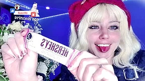 Blonde babe's strawberry ice cream fantasy fuelled by raw Hershey's passion Blonde babe's strawberry ice cream fantasy fuelled by raw Hershey's passion