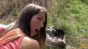 Raunchy Broad Begs for It All Downback Alleyway Sex Party Action