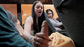 Public sex on dirty wheels - nasty teensucking dick&#x1F32D; on the move