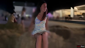 Uninhibited beauty exposed her genitalia to the world on a busy street