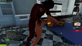 3DXChat's LoliVix debauches in her first gangbang, night 8: 6 studs