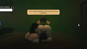 Two-on-one hardcore group sex with a big white cocksucking session on Roblox Two-on-one hardcore group sex with a big white cocksucking session on Roblox