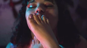 Obese toes get nasty attention: tongue action, toe licking, foot worship ritual Obese toes get nasty attention: tongue action, toe licking, foot worship ritual