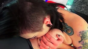 Wild sex party - Tattooed teen gets her ass&#x1F351; and throat wrecked