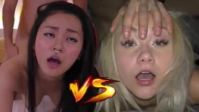 Rae Lil Black gets creampie from Marilyn Sugar's giant dick&#x1F346;