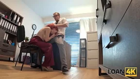 Office Whore: Redhead with Big Tits Gets Pounded