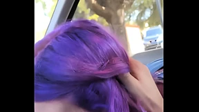 Raunchy Purple-Haired Teen servicing Gigantic Dick🌭 Secretly in Car Raunchy Purple-Haired Teen servicing Gigantic Dick🌭 Secretly in Car
