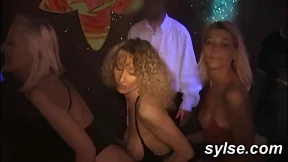 Gangbang at the club, restaurant orgy with amateurs