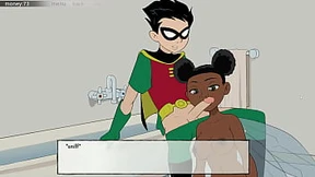 Busty 18 Year Old's Hot&#x6D74;&#x5BA4;Session with Tiny Teen Titans