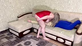 Mature stepmom tries big dick&#x1F346;, mouths and asses it