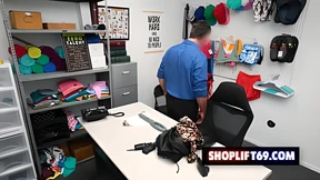 Busty Redhead MILF Kelly Takes Security Guard's Banging For A Stolen Necklace
