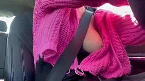 Artemisia's Wet Italian MILF Boobs Flashed During Drive