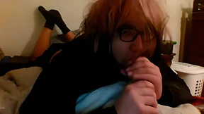 Pink-Haired Teen Enjoys Intense Foot Job Session