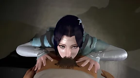 Hot Chick Deep Throat Action