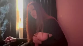 Artemisia Love's Hot&#x6DEB;&#x6B32; Boob Show with Cigarette Fetish Seduction