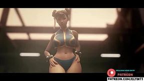 Chun Li Train Hardcore Anal&#x1F44C; After Workout - Hot Hentai 4k 60fps