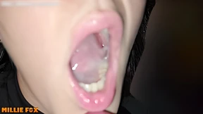 Mega cumshot reel - MILF gulps down massive loads - Millie Fox