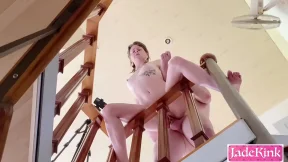 Risky Staircase fuck for Kinky Pair Risky Staircase fuck for Kinky Pair