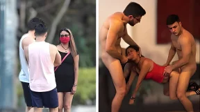 Hot Mexican Wife's Triple Penetration Adventure with Two Dudes