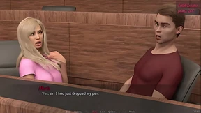 Blonde Lesb girl's First Class BJ Fetiche #47