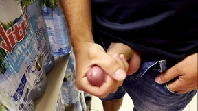 Supermarket Blowjob Caught Publicly - Risky Situation!