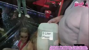 German extreme piss party in swinger club with lots of urine
