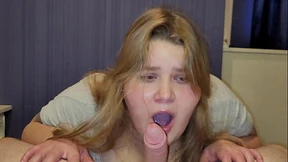 Cute chubby stepsister tries first swallow with deep throating and cumshot Cute chubby stepsister tries first swallow with deep throating and cumshot
