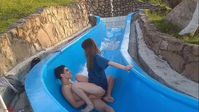 My stupid stepsister gets stuck on the pool slide and I take the opportunity to fuck her wildly My stupid stepsister gets stuck on the pool slide and I take the opportunity to fuck her wildly