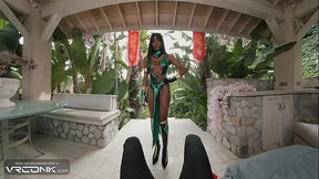 VR Conk: Ebony Titty Jade Sucks And Fucks A Huge Cock In Mortal Kombat Cosplay Parody pt3