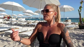 Marie is having sex with a handsome Italian in a bedroom while her husband watches Marie is having sex with a handsome Italian in a bedroom while her husband watches