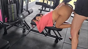 I fucked the hot brunette at the gym and even came inside her!