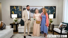 Stepdad Quinton & Wendy Drill Eva in Wedding Day Threesome!