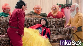 Snow White gets lost in the forest and is fucked by the 7 dwarfs