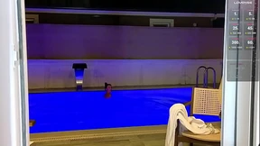 swimming naked in coldest pool was fun to do