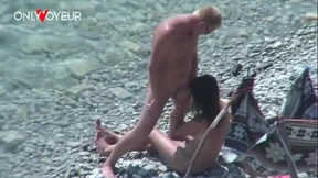 Beach Voyeur Slut wife gives head and gets fucked in public