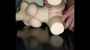 Sally: Sideways anal sex Cum in her tight anus!
