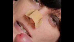 2nd Swallow! Got My Mouth Filled While Wearing My Cute Onesie