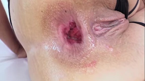 Strong DAP  anal  latina girl  big gape  ROUSSE BLACK  cum 