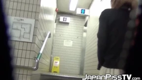 Hairy pussies Asian cuties spraying steamy piss all over